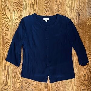 Silk Button-Up Cardigan